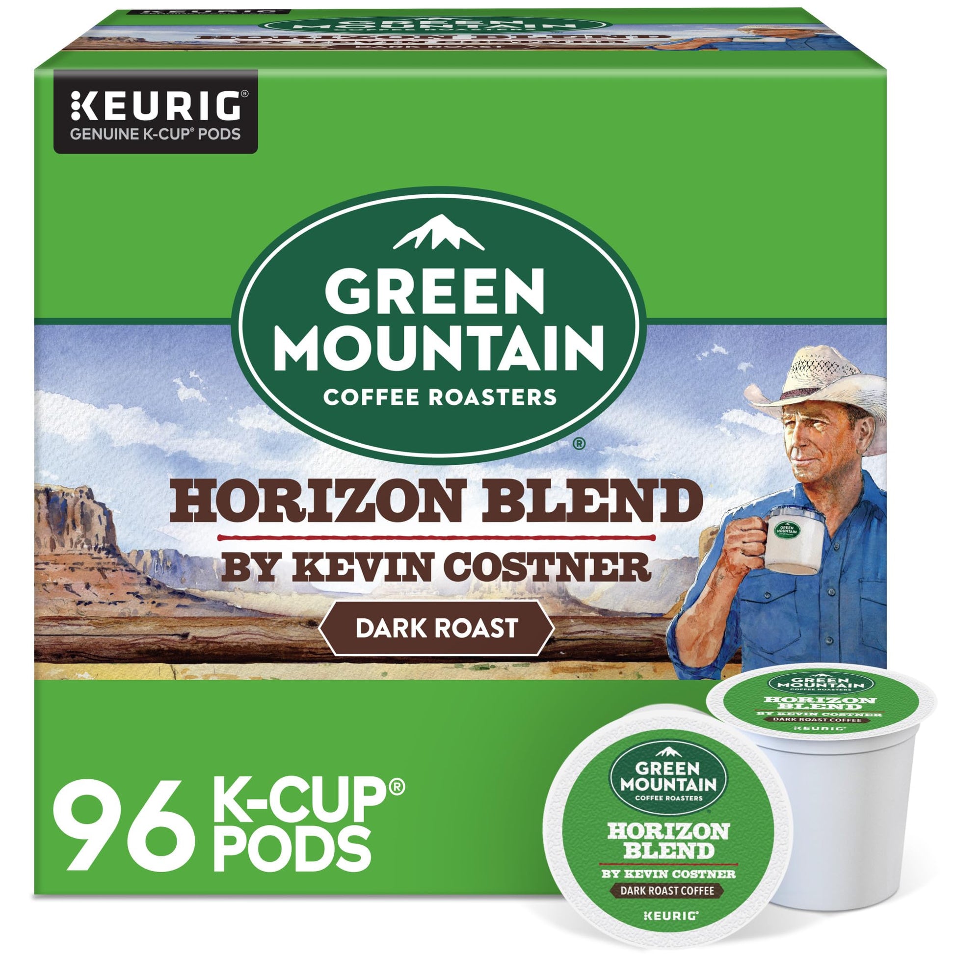 Green Mountain Coffee Roasters Horizon Blend Coffee, Single Serve Keurig K-Cup Pod, 96 Count
