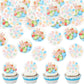 Keaziu 40 Pack Edible Cupcake Toppers - Easter Bunny Party Decorations - Rabbit Ears - Color: Easter 2
