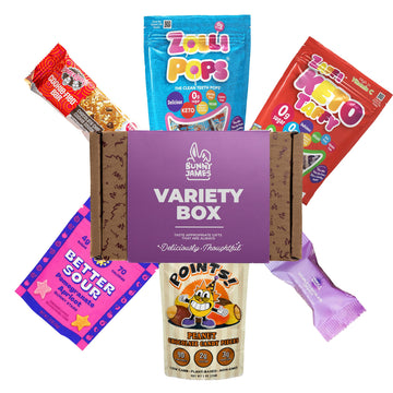 BUNNY · JAMES · Vegan Candy Gift Box - 10 Piece Set, Multicolor - Sour and Sweet Mix, Ideal for Gifts and Care Packages