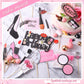 Beeveer 42 PCS Makeup Cake Topper Decorations Cosmetics Theme Bridal Cake Topper Party Lipstick Perfume Picks for Bridal Shower
