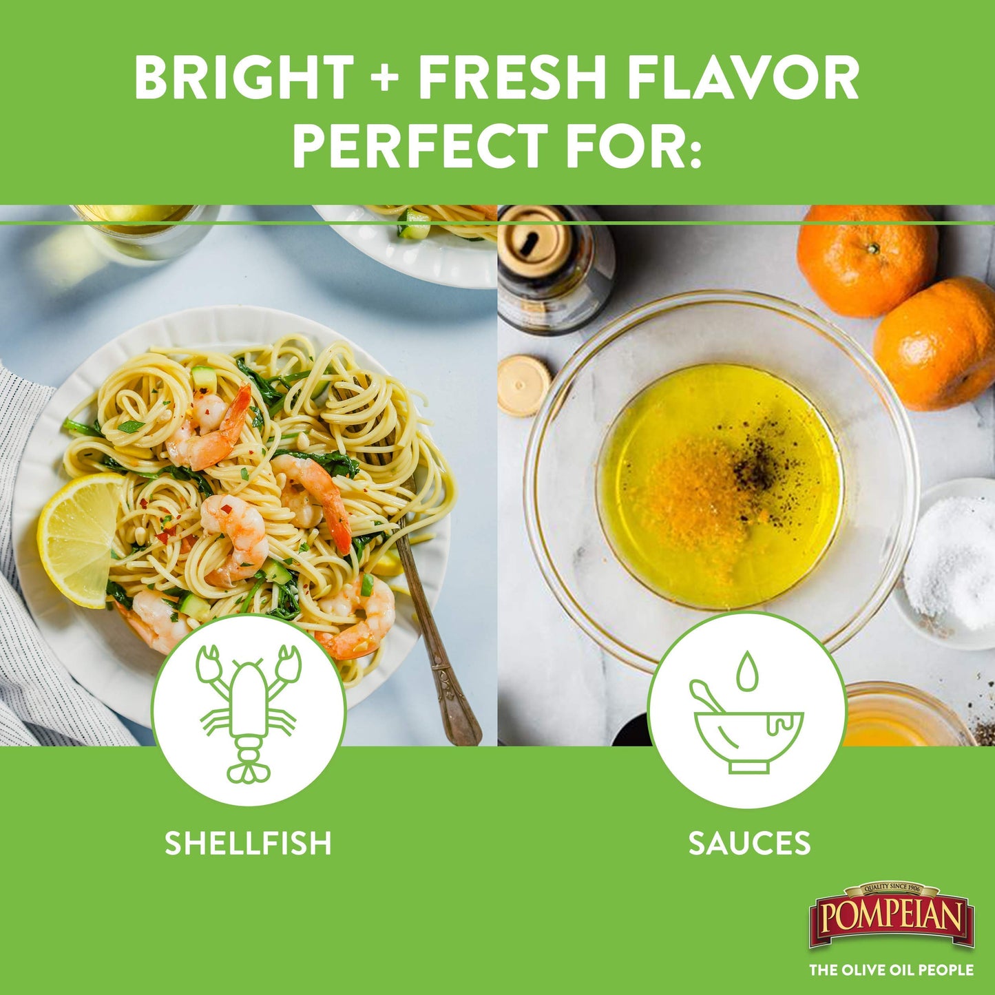 Pompeian Gourmet White Wine Vinegar, Bright Flavor, 16 Fl Oz, Pack of 6