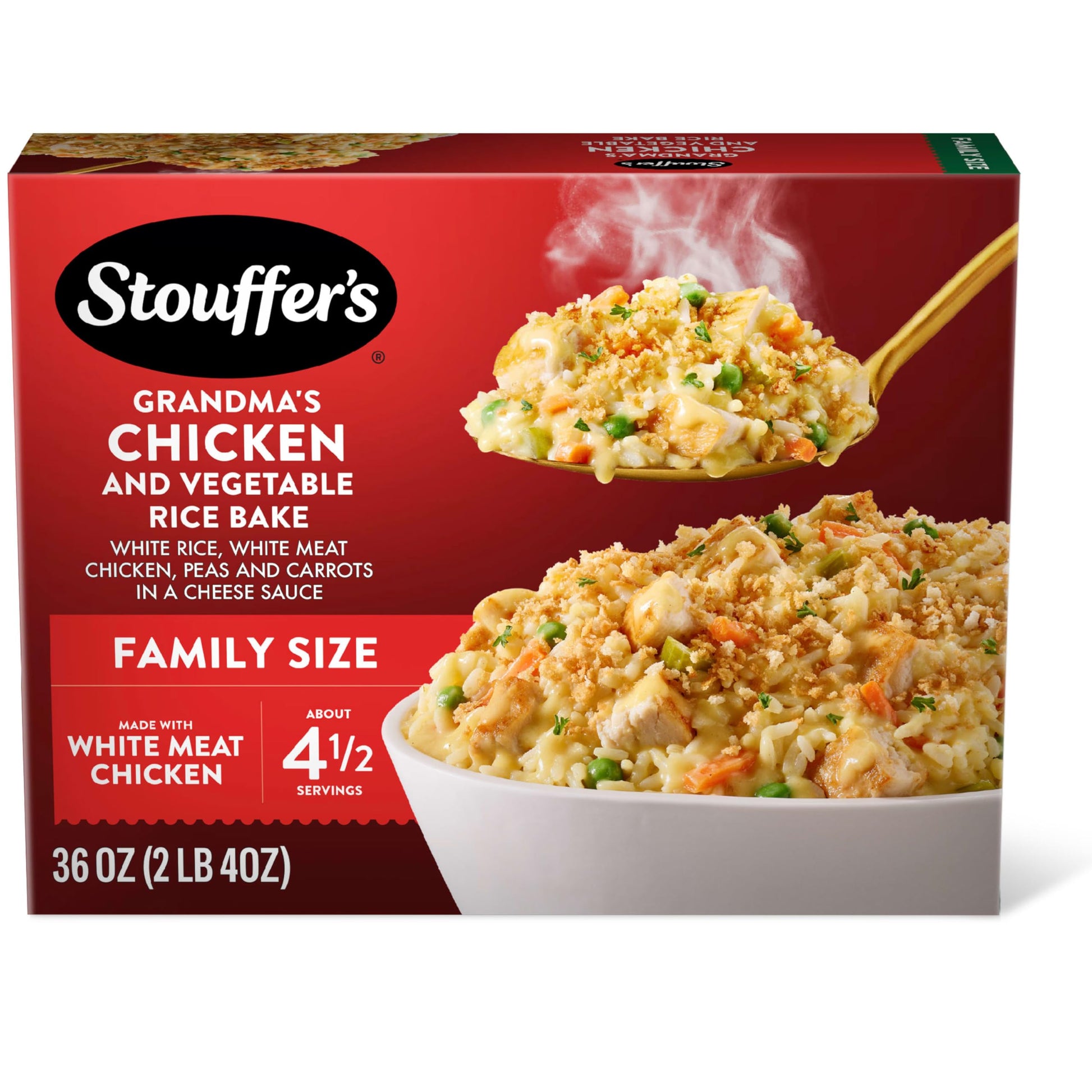 Stouffers Family Size Grandmas Chicken Vegetable Rice Bake Frozen Meal