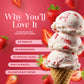 Triple Scoop Ice Cream Mix, Non-GMO, Strawberry Flavor, 12.8 Ounce, Ready in Under 30 Mins