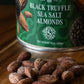 Sabatino Black Truffle Sea Salt Almonds - Gourmet Roasted Almonds With Black Truffle & Sea Salt, Premium Snack, Keto-Friendly, 1