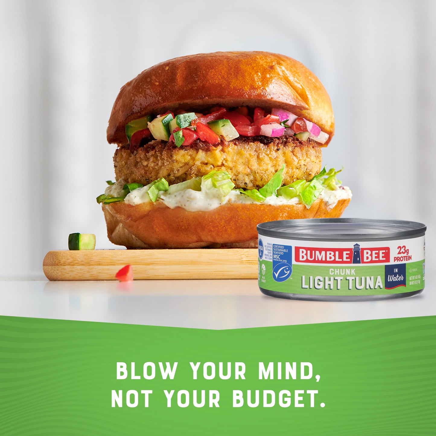 Bumble Bee Chunk Light Tuna In Water, 5 oz Can - Wild Caught Skipjack Tuna - 23g Protein Per Serving - MSC Certified Sustainable