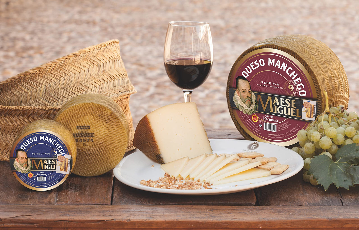 Manchego Reserve (Cured 6 Months) - Whole Wheel (Approx. 6 lbs) | Authentic Spanish Sheeps Milk Cheese