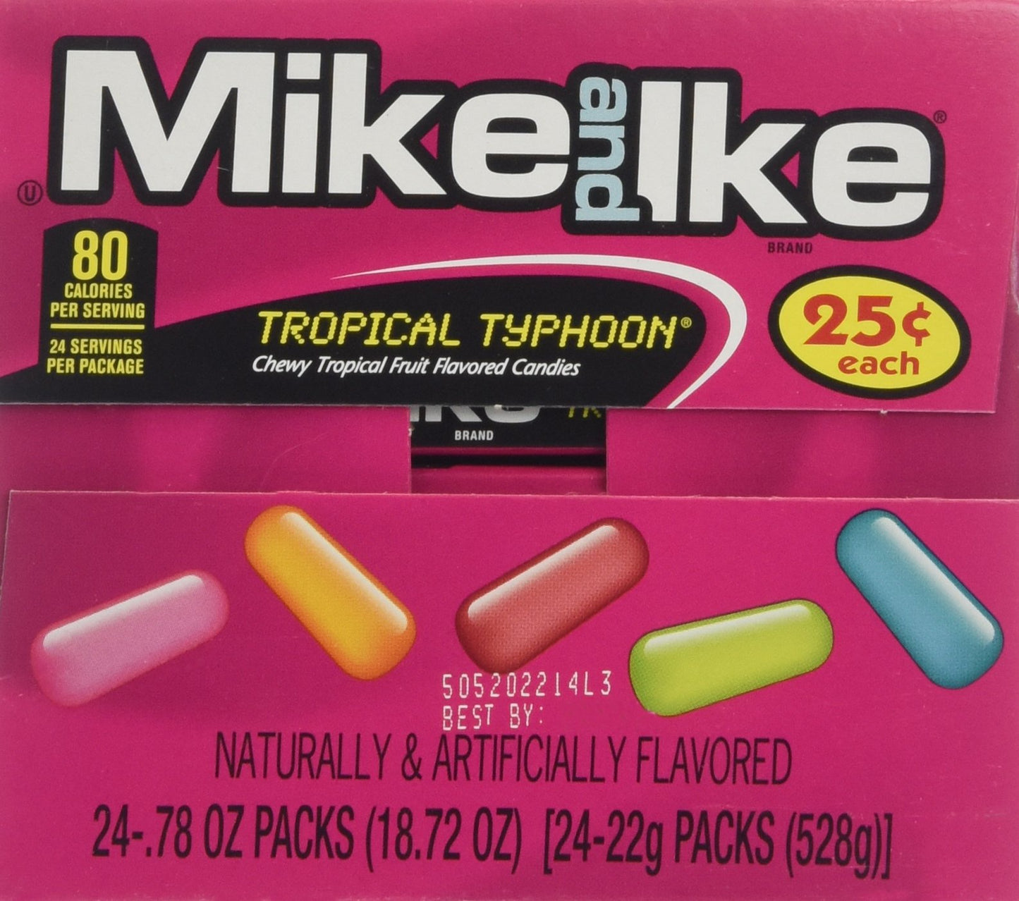 Mike And Ike Tropical Typhoon, 0.78 Ounce (Pack Of 24)