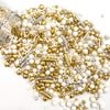 Weraru White Deluxe Gold Sprinkles Candy Mixing Size Baking Edible Cake Decorations Cupcake Toppers Cookie Decorating Celebratio