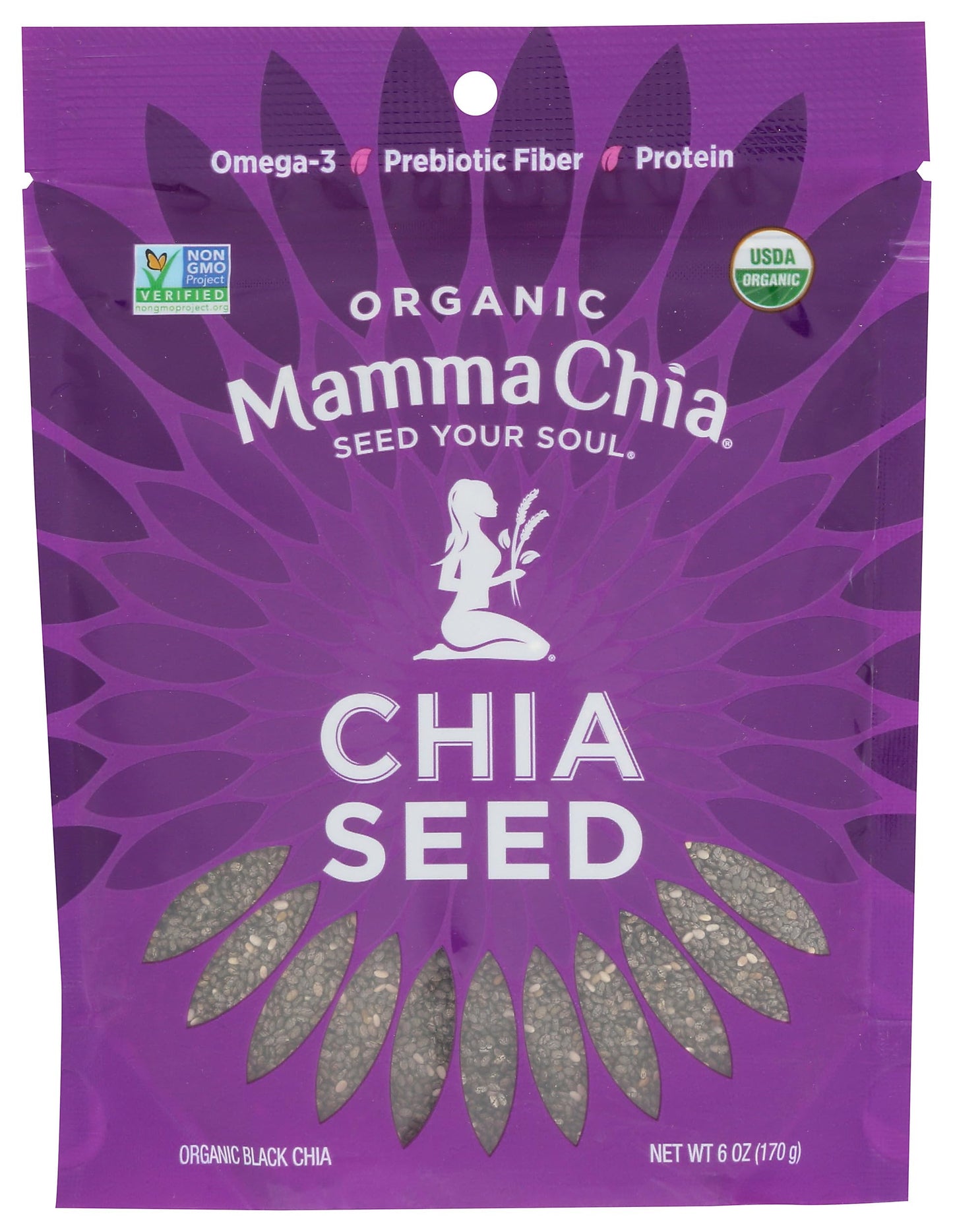 Mamma chia Organic Seeds Black 6 Ounce