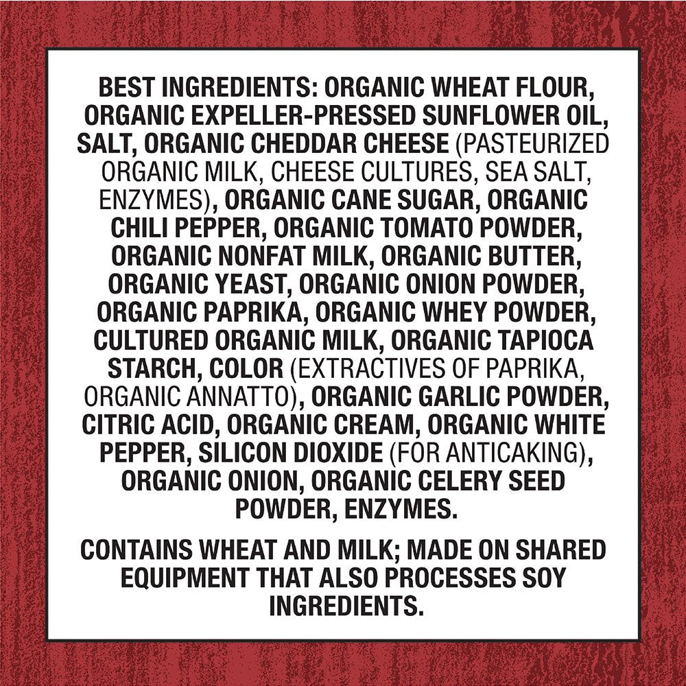 Annies Organic Bbq Cheddar Squares Flavoured Snack Crackers 7.5 Oz