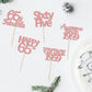 Gyufise 30Pcs Rose Gold Vintage 1958 Cupcake Toppers 65Th Birthday Cupcake Toppers Awesome Since 1958 Hello 65 Cake Topper Sixty
