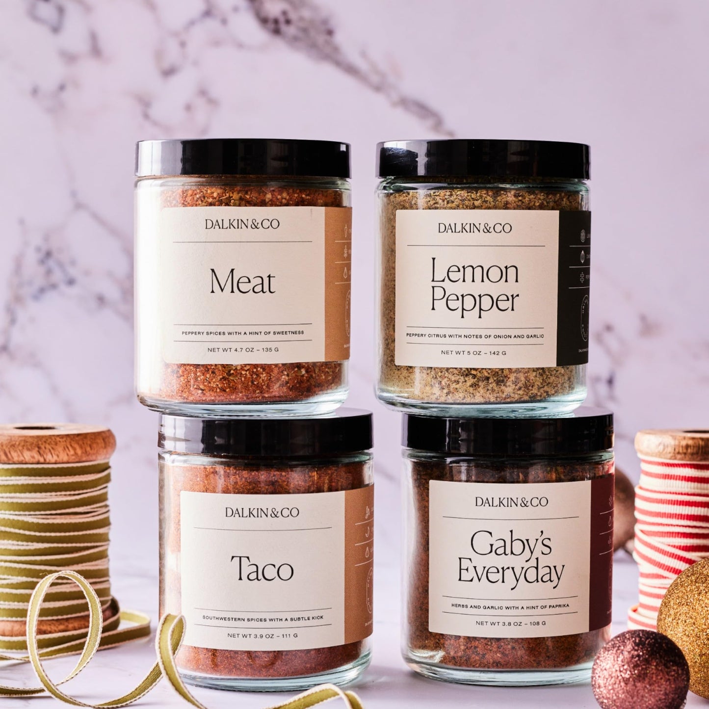 Dalkin & Co. Gabys Everyday  Turkey Brine Herbs  Garlic & Smoky Paprika Blend  Versatile Cooking Seasoning for Pantry & Kitchen  Eco Friendly Reusable Jar  No Fillers or Additives  3.8 oz