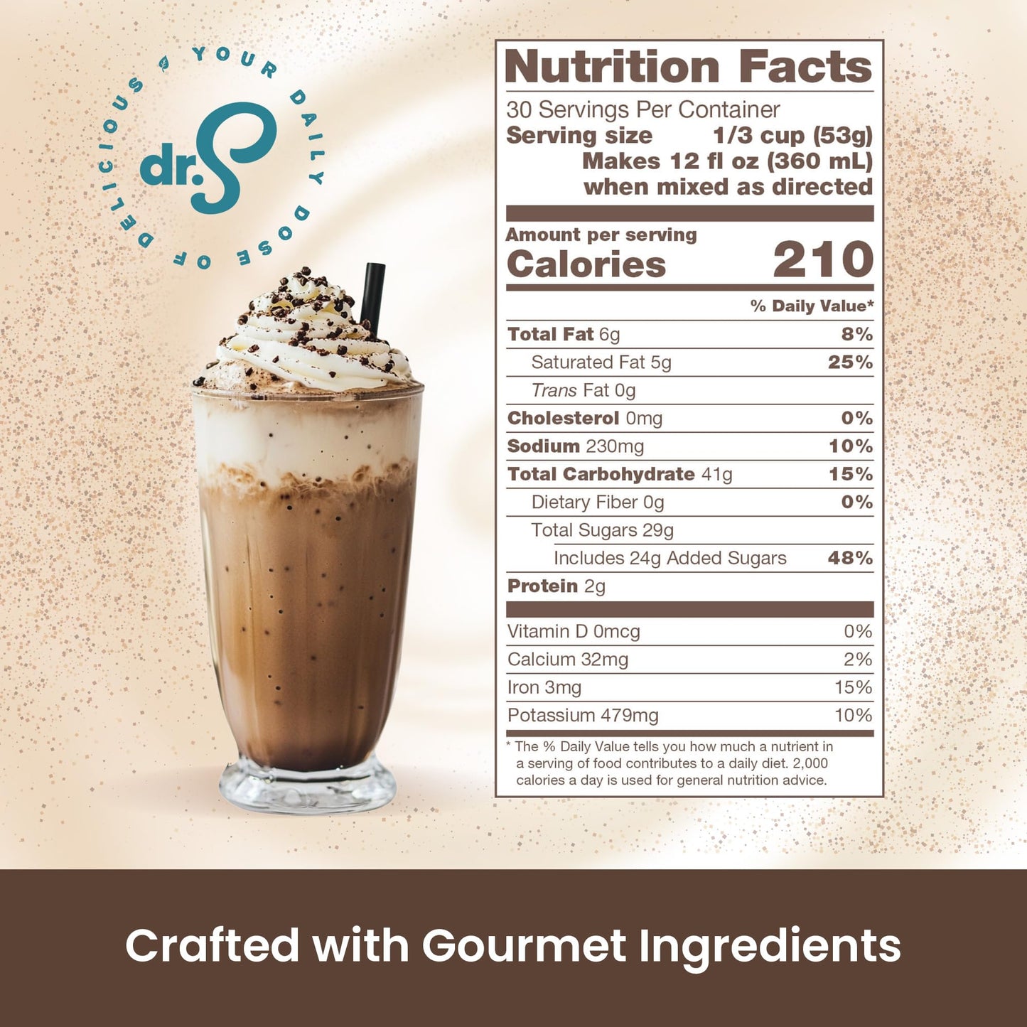 Dr. Smoothie Café Essentials Mocha Java – 61mg Caffeine – 3.5 lb Bag (Pack of 5) – No Artificial Colors or Flavors