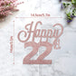 Lingteer Happy 22Nd Birthday Cake Topper - Cheers To 22Nd Birthday 22 Years Old Birthday Party Cake Decorations Sign.