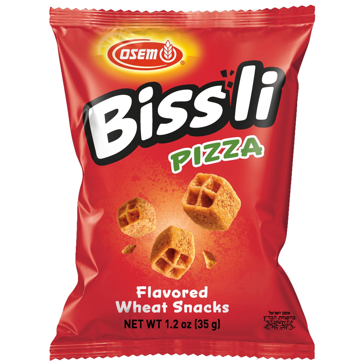 Osem Bissli Variety Pack - 3 Bold Flavors: Falafel, Pizza, BBQ, 1.23oz Bags (Pack of 12) - Crunchy Wheat Snacks