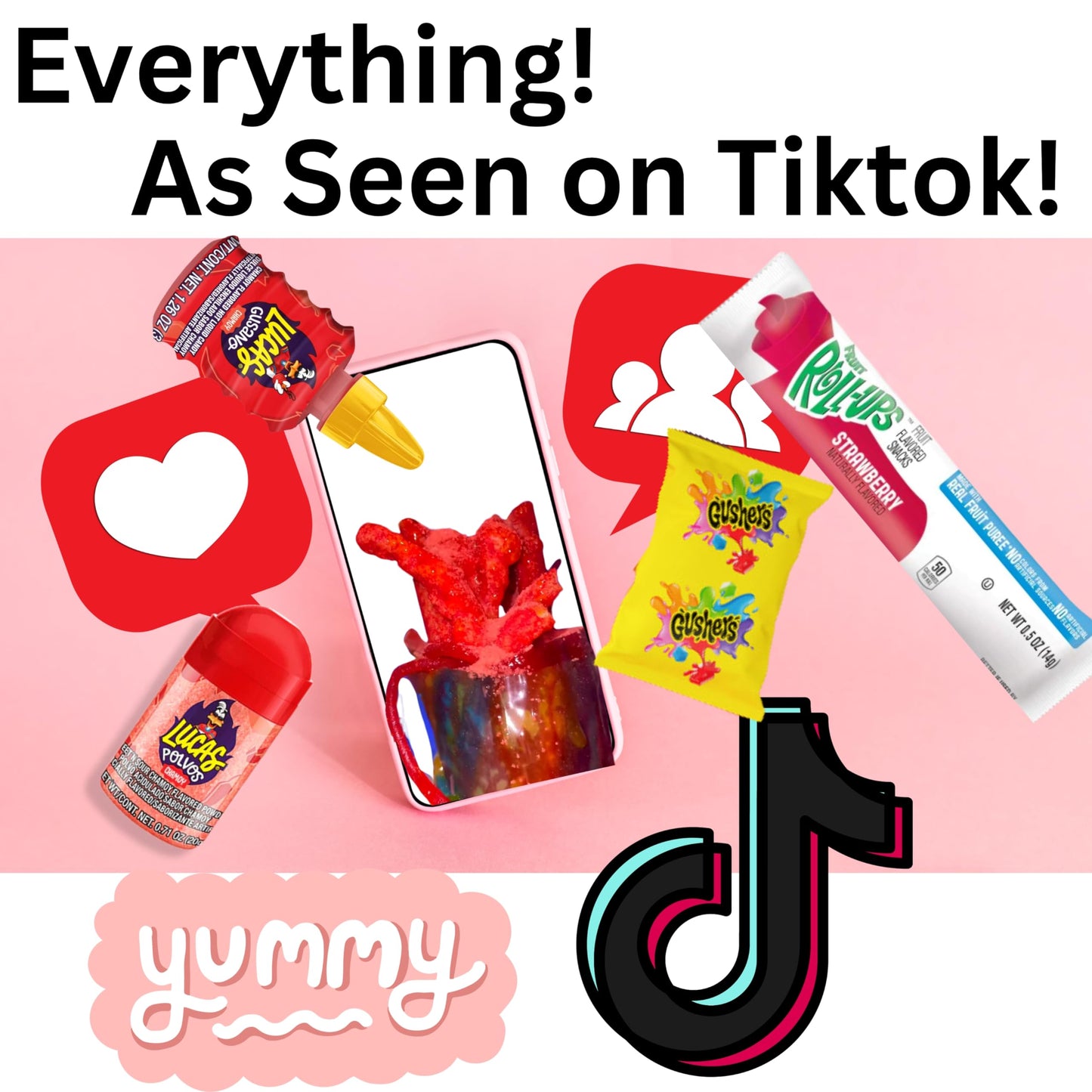 The Full Tiktok Chamoy Pickle Kit With Candy; Includes Fruit-Rollup, Lucas Gusano & Salsagheti & More Mexican Candy By Ma Lit Ca
