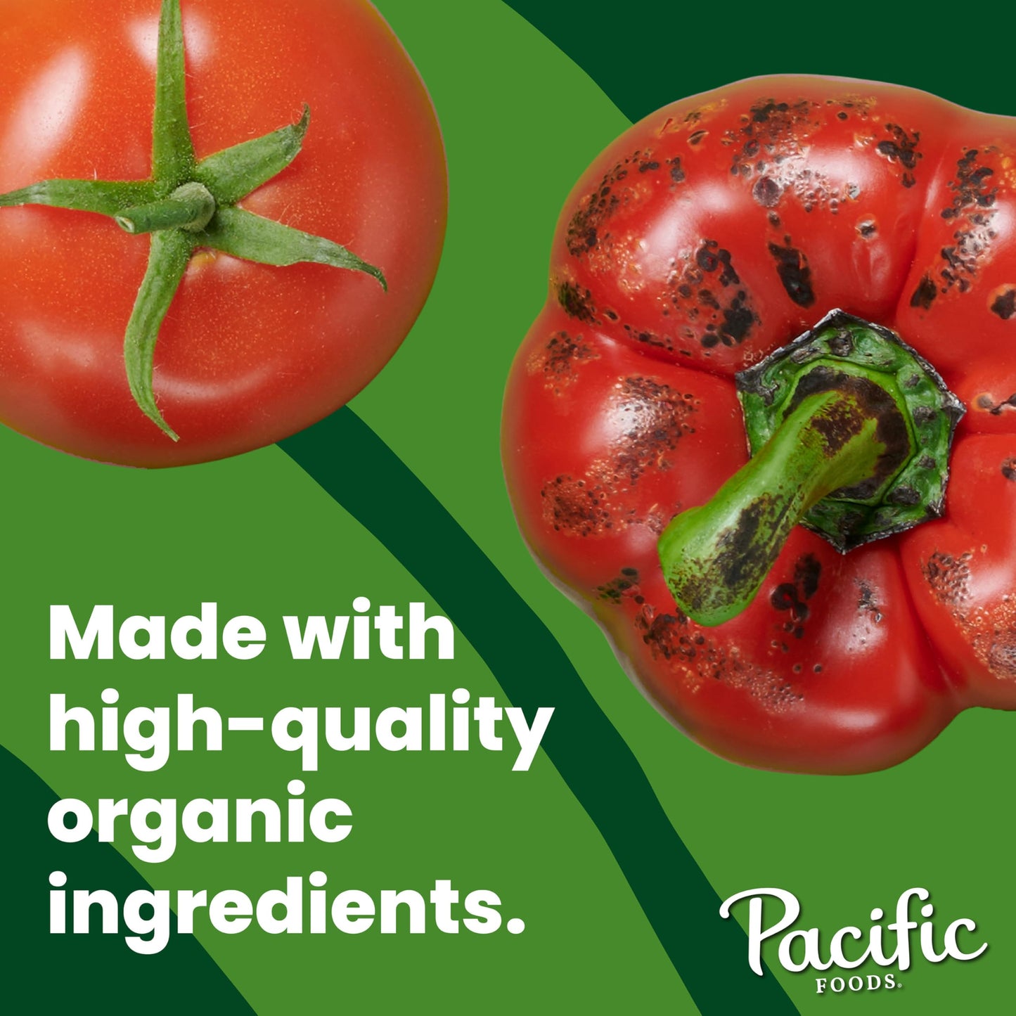 Pacific Foods Organic Creamy Roasted Red Pepper & Tomato Soup, Light Sodium,32 Fl Oz (Pack of 12)