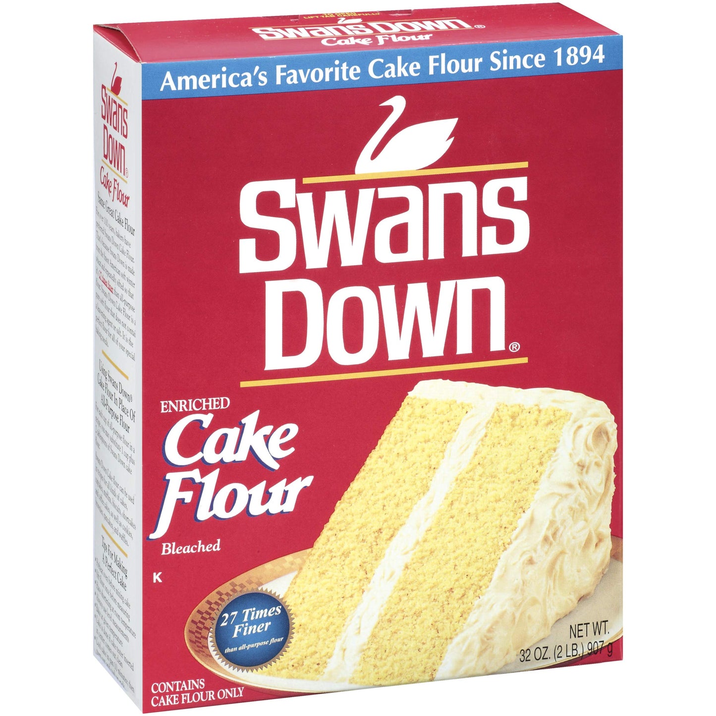 Swans Down Regular Cake Flour, 32-Ounce Boxes, Pack of 8, 2 Pound Total Weight