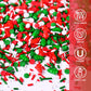 Christmas Sprinkles For Cake Decorating, 3.52Oz Edible Christmas Sprinkles, Red Green Sprinkles For Cupcake Toppers Baking Cooki