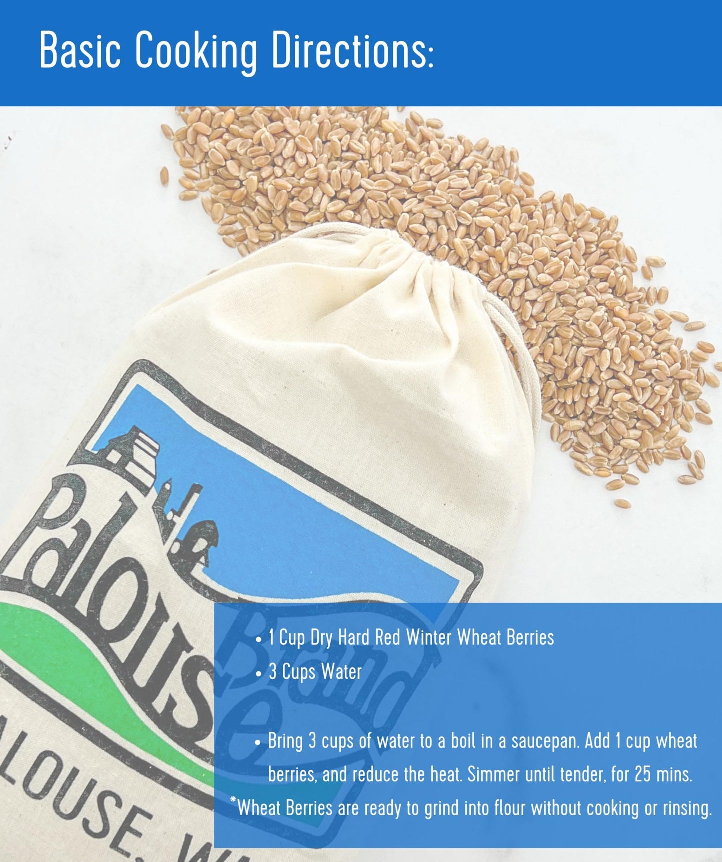 Certified Glyphosate Residue Free Hard Red Winter Wheat Berries | 10 Lbs | Family Farmed In Washington State | Non-Gmo Project V