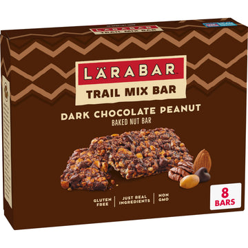 Larabar Trail Mix Bars, Dark Chocolate Peanut, Gluten Free Baked Nut Bar, 8 Count, 8.48 Oz