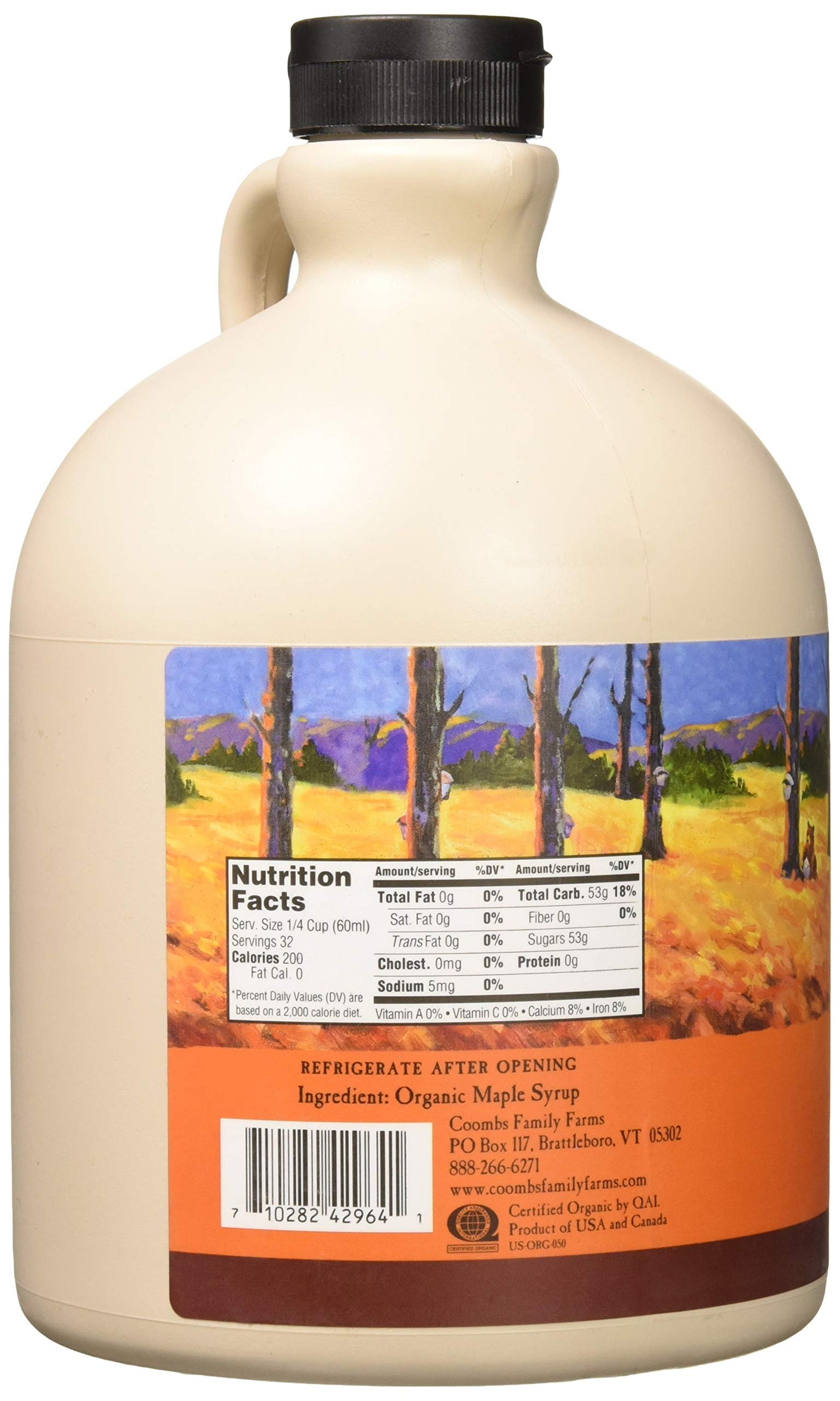 Coombs Family Farms Organic Maple Syrup, Grade A Dark, 64 Fl Oz, Robust Taste