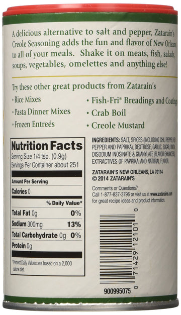 Zatarains New Orleans Traditional Creole Seasoning - 8 Oz. (Pack Of 2)