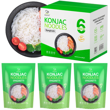 Soeos Konjac Noodles, Spaghetti Pasta, Low Calorie, Low Carb, Keto and Paleo Friendly Shirataki Noodle, Gluten-Free, Fat Free, S