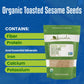 Kevala Organic Toasted Sesame Seeds (Unhulled) - Nutritious Snack for Clean Food Lovers, Ingredient for Making Hummus, Allergen