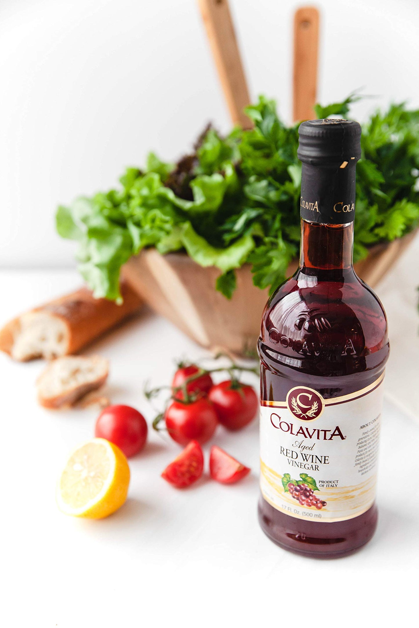 COLAVITA Aged Red Wine Vinegar, 17 Fl Oz, Pack of 12, Red Wine Vinegar