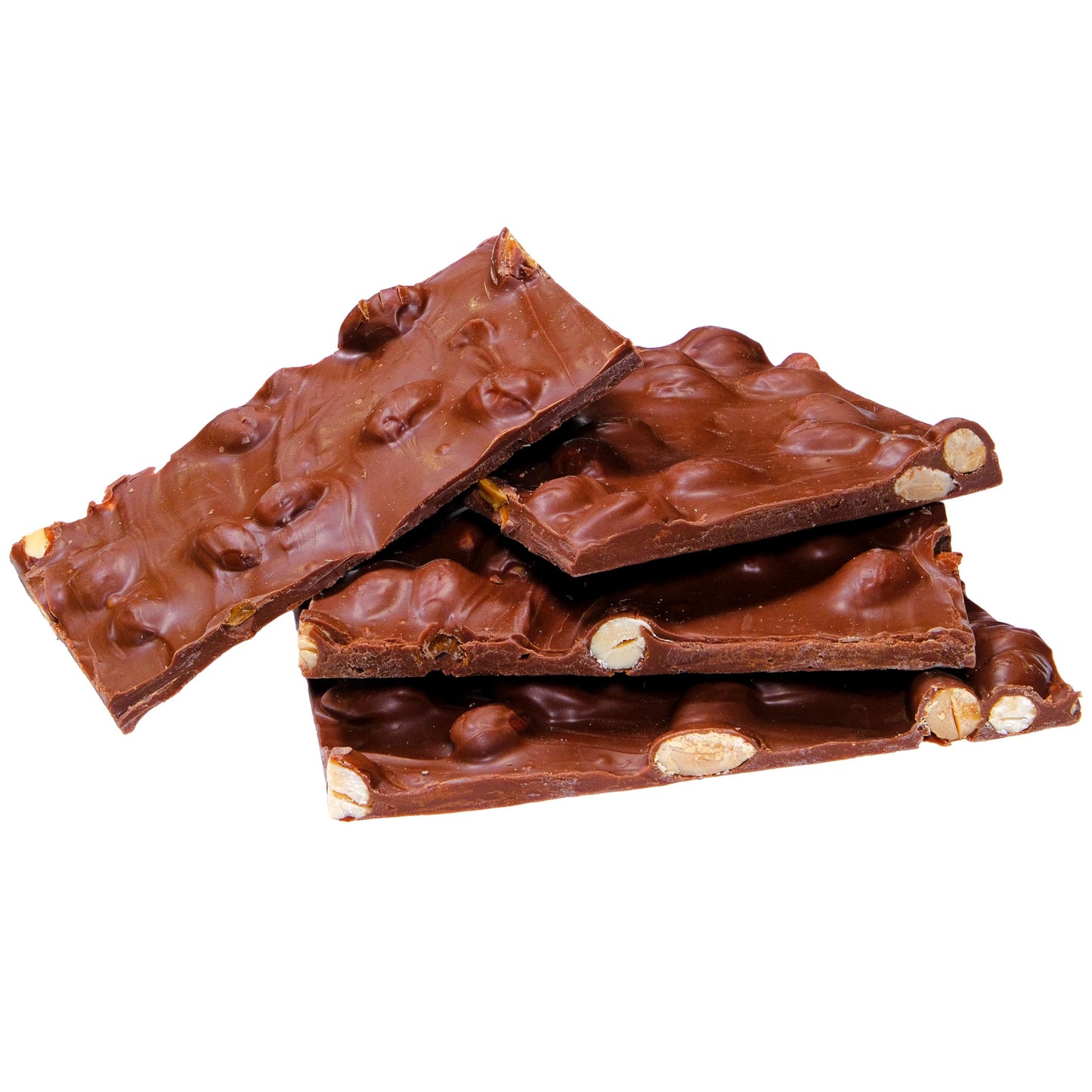 CandyKorner Milk Chocolate Almond Bark – Gourmet Handmade Chocolate with Roasted Almonds – Half Pound (8 Ounces)