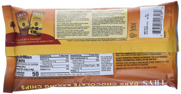 Lily'S Sweets, Dark Chocolate Baking Chips, 9 Ounce