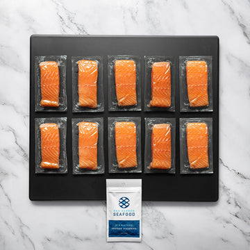 Rastellis Faroe Island Salmon Portions, 6 oz each, 10 Pack, 3.75 lbs Total