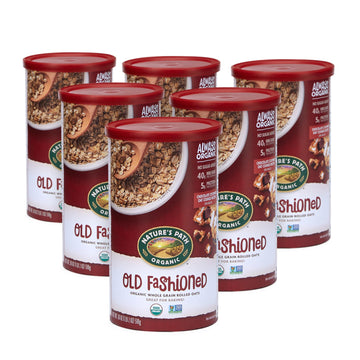 Nature s Path Organic Old Fashioned Oats Instant Oatmeal, 18 oz (Pack of 6), Non-GMO