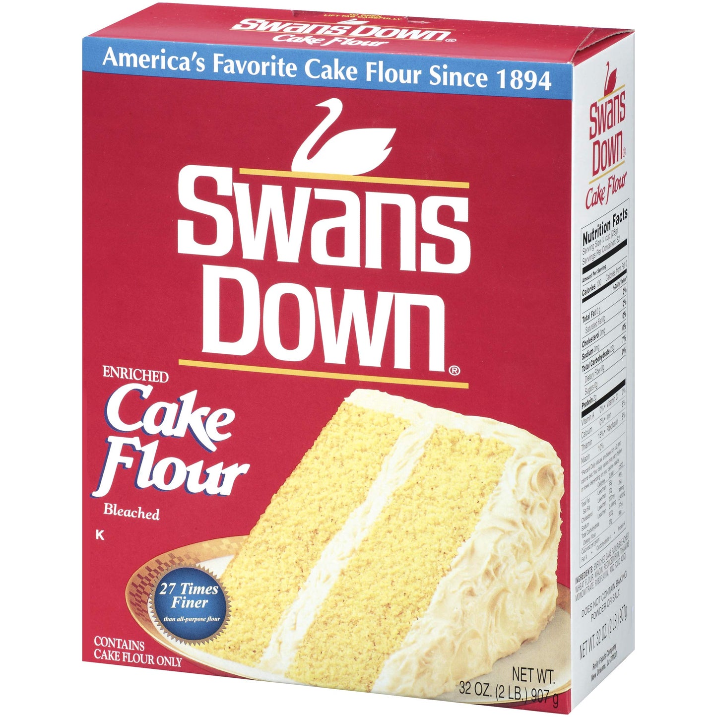 Swans Down Regular Cake Flour, 32-Ounce Boxes, Pack of 8, 2 Pound Total Weight