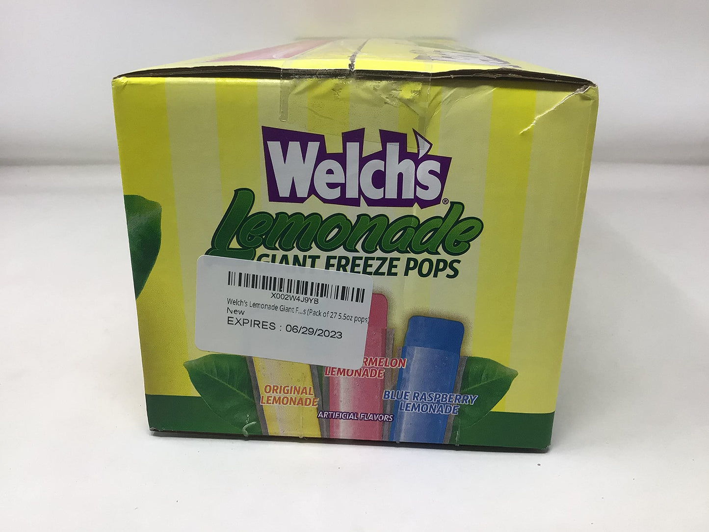Welch'S Lemonade Giant Freezer Pops (Pack Of 27 5.5Oz Pops)