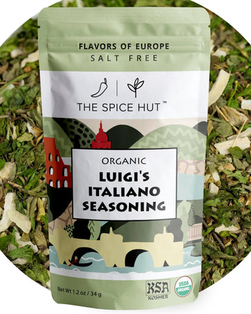 Luigi'S Italiano Seasoning, Spin On Classic Italian Seasoning Organic Rich & Robust Italian Cooking, Small Pouch Salt Free, Luig