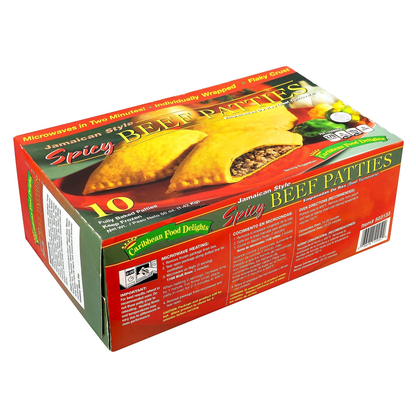 Jamacian Style Spicy Beef Empanadas, 5 Oz, 10/Carton, Ships In 1-3 Business Days
