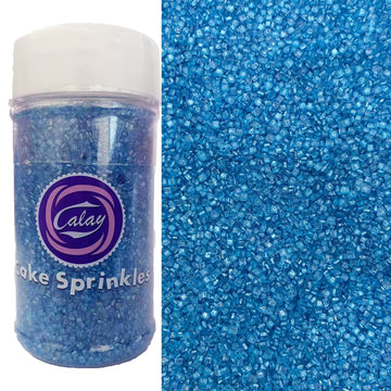 Sentovac Blue Sanding Sugar for Baking Edible Sparkling Sugar Sprinkles Coarse Sugar Crystals for Baking Topping Cake Cookie Cup
