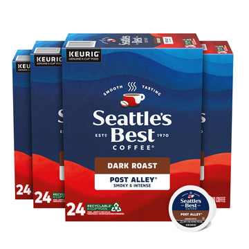 Seattles Best Coffee  Dark Roast K-Cup Coffee Pods  Post Alley  100% Arabica  4 Boxes (96 Pods Total)