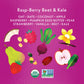 Once Upon A Farm Smart Wheels Organic Toddler Soft-Baked Bar, Rasp-Berry Beet & Kale, No Added Sugar, Kosher, USDA Certified Org
