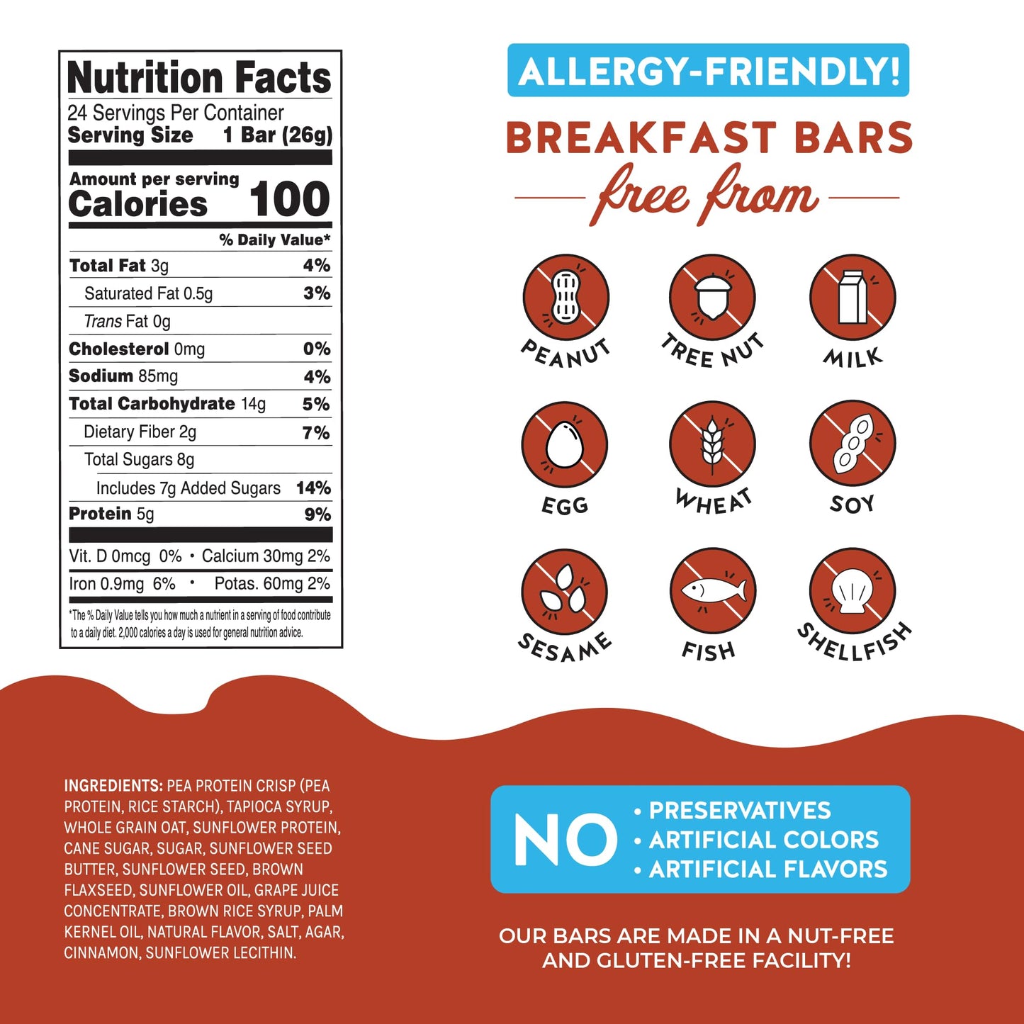 Blakes Seed Based Breakfast Bars - Cinnamon Roll, 5g Plant-Based Protein, Gluten Free, Nut Free, Dairy Free, Vegan, 24 Count