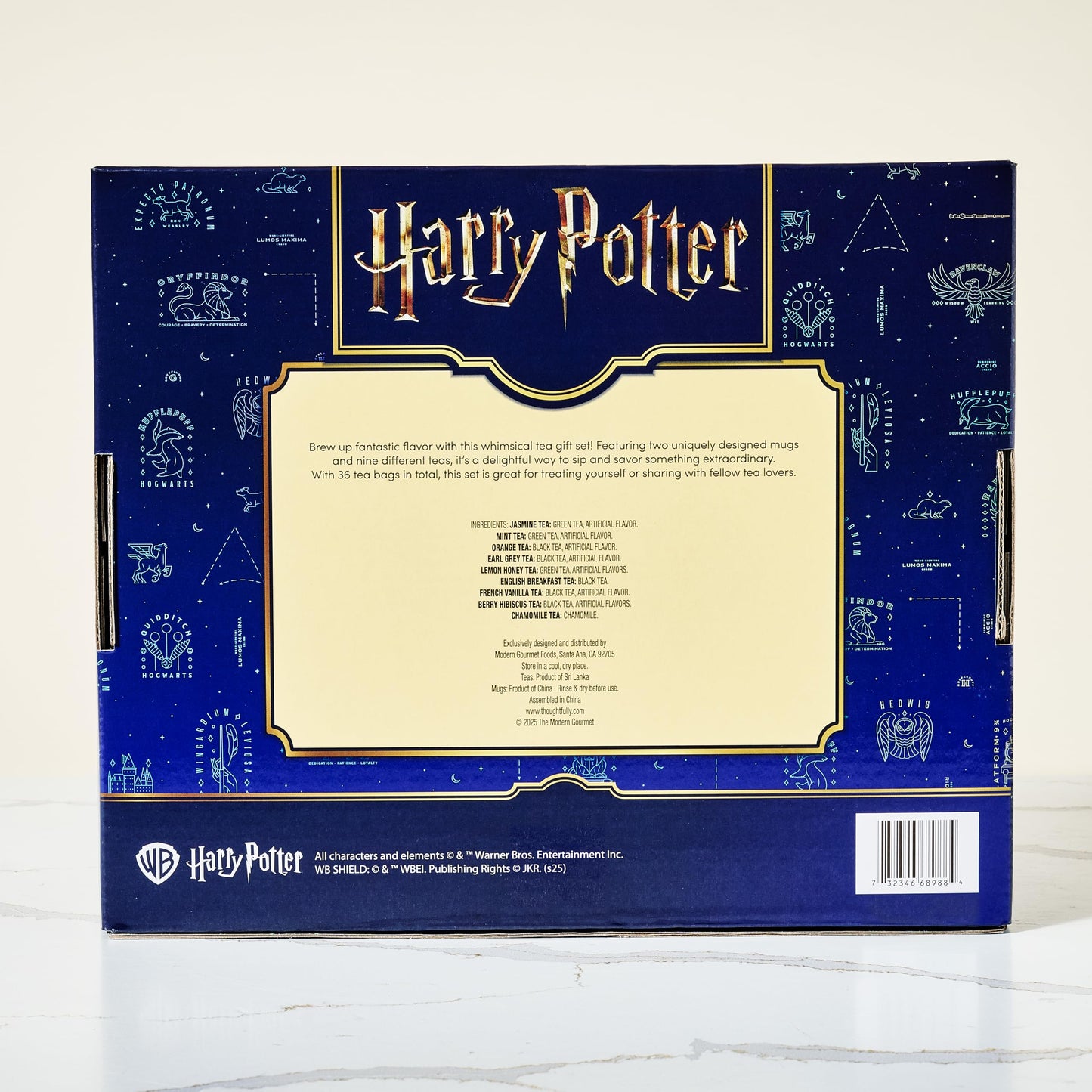 Harry Potter, Character Tea Gift Set, Includes A Pair Of Cauldron Mugs And 36 Black And Green Tea Bags In 9 Flavors, Perfect For Harry Potter Party