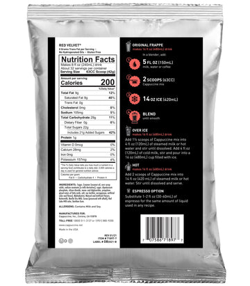 Cappuccine Red Velvet Frappe Mix, 3 Pound (Pack Of 1)