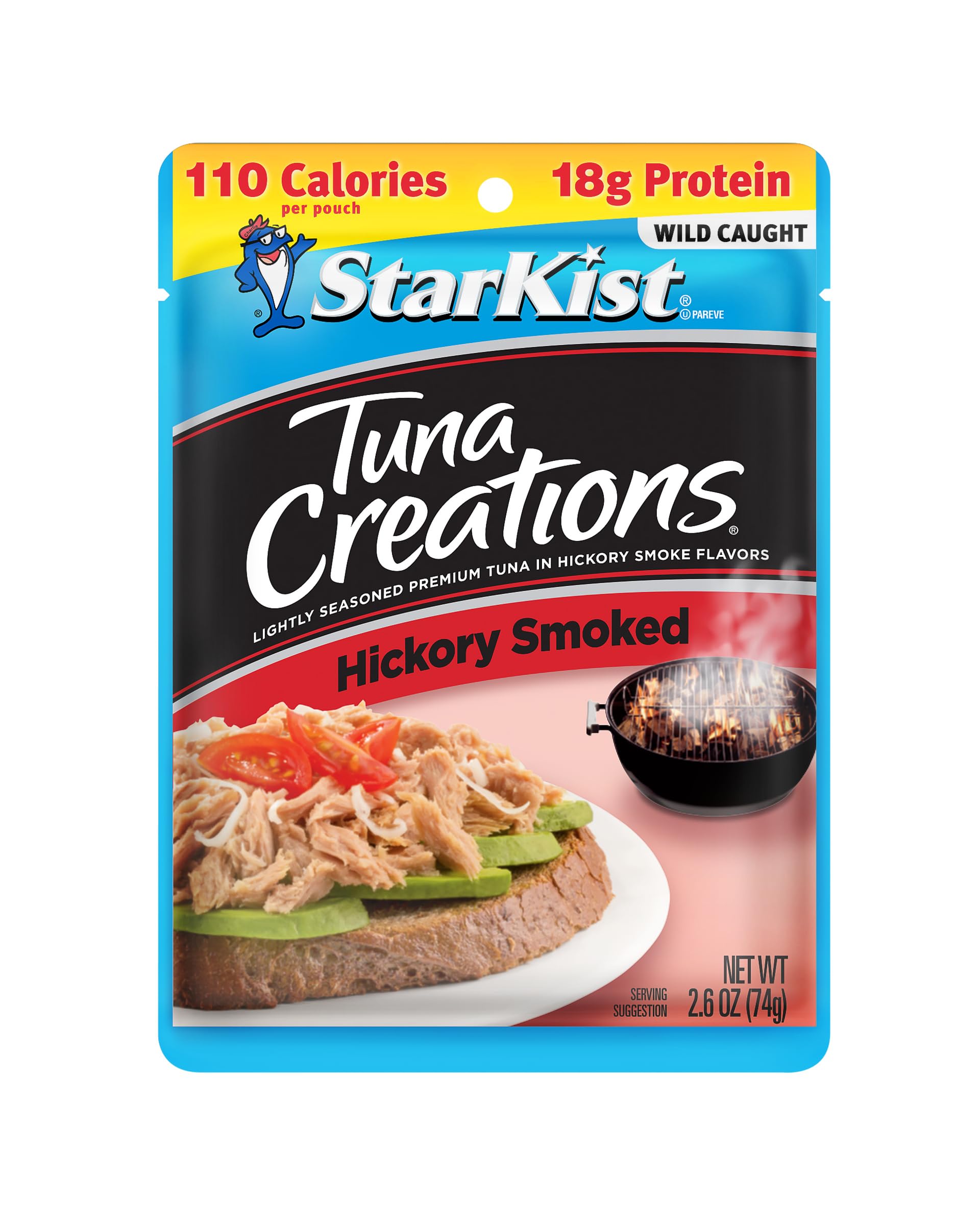 StarKist Tuna Creations Hickory Smoked, 2.6 Oz, Pack of 12, Model PP-GRCE36388