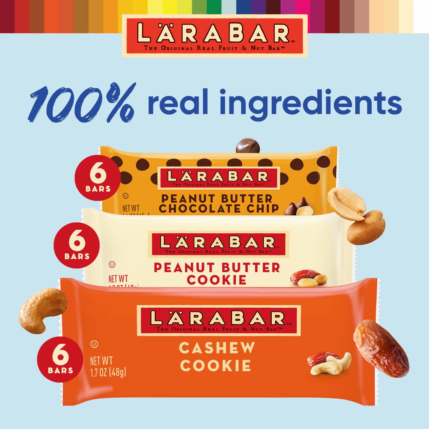 LÄRABAR Variety Pack Gluten Free Vegan Fruit & Nut Bars, 18 Count, 1 lb 14 oz