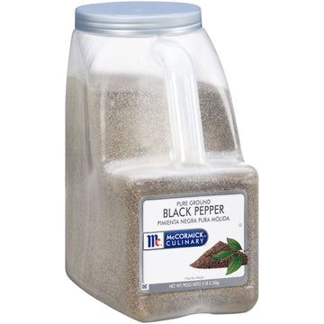 McCormick Culinary Pure Ground Black Pepper, 5 lb Container, Ideal for Chefs and Shaker Refills
