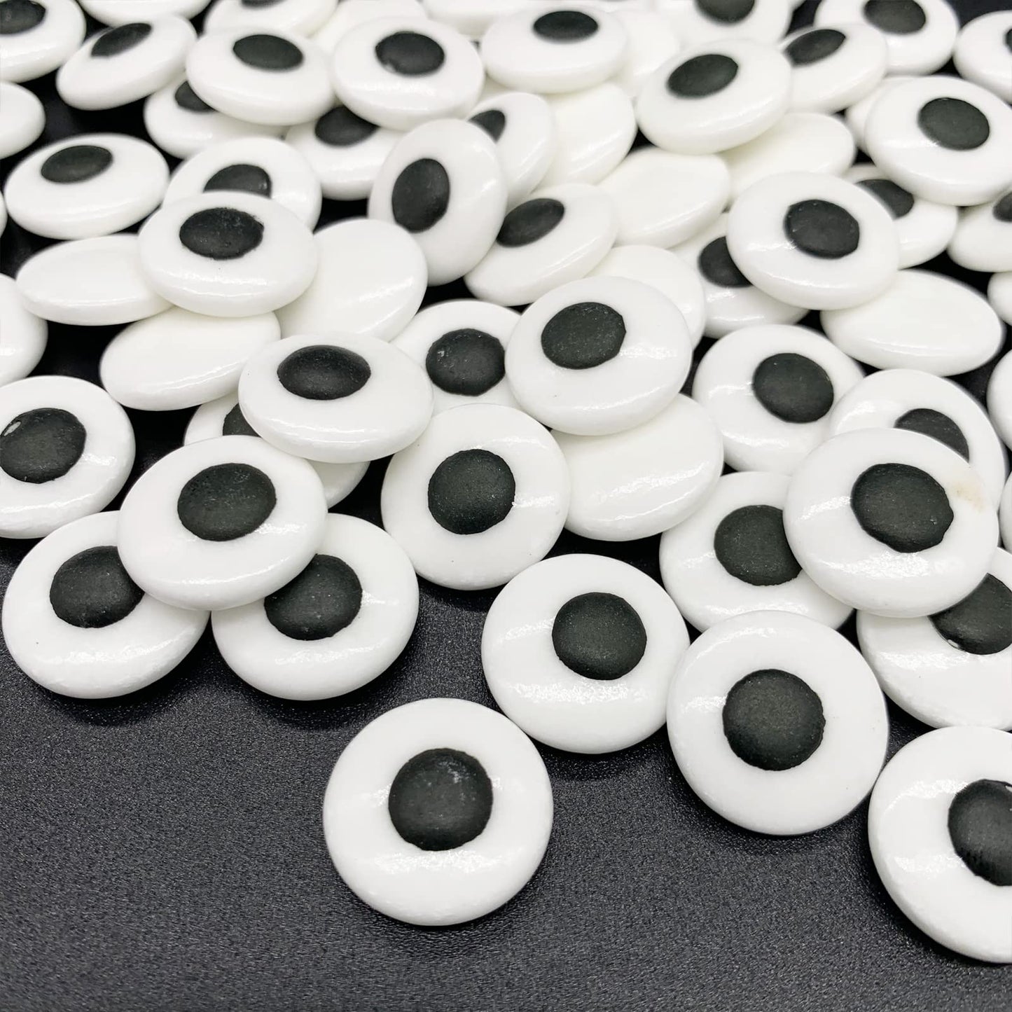 Weraru Big Candy Eyeballs Eye Ball Sweets Cake Cupcake Toppers Cookie Dessert Sprinkles Decorations for Christmas Birthday Party