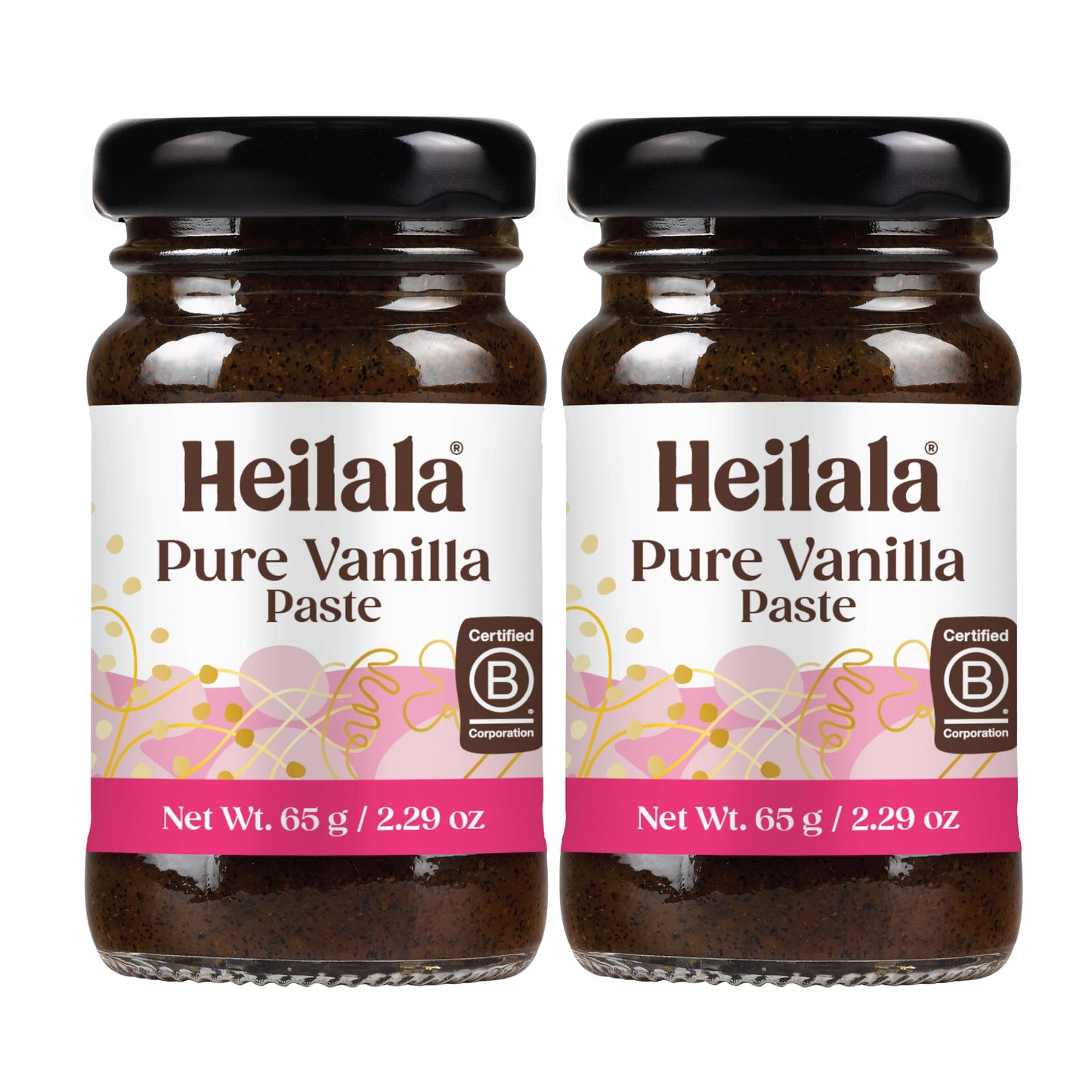 Heilala Pure Vanilla Bean Paste, Gourmet Madagascar Bourbon, 65g (2 Pack)