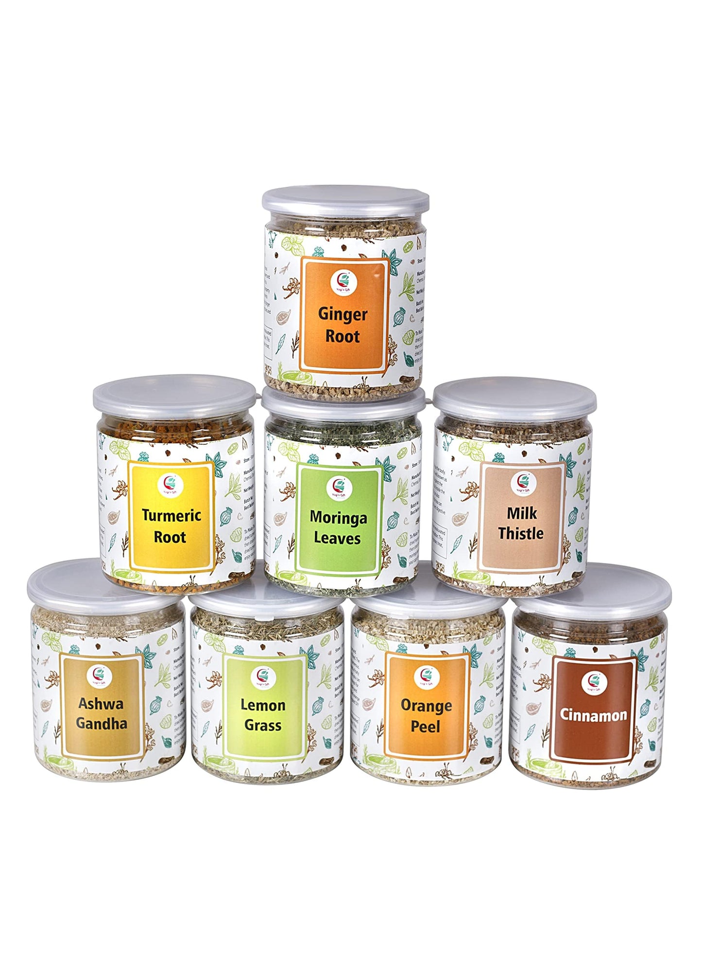 YOGI’S GIFT Loose Leaf Tea Set - Variety of 8 Herbs, 450 Servings, 8 Count